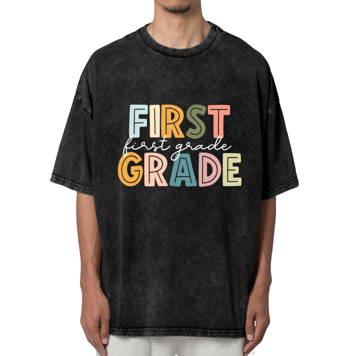 First Grade Team washed graphic T-shirt product image