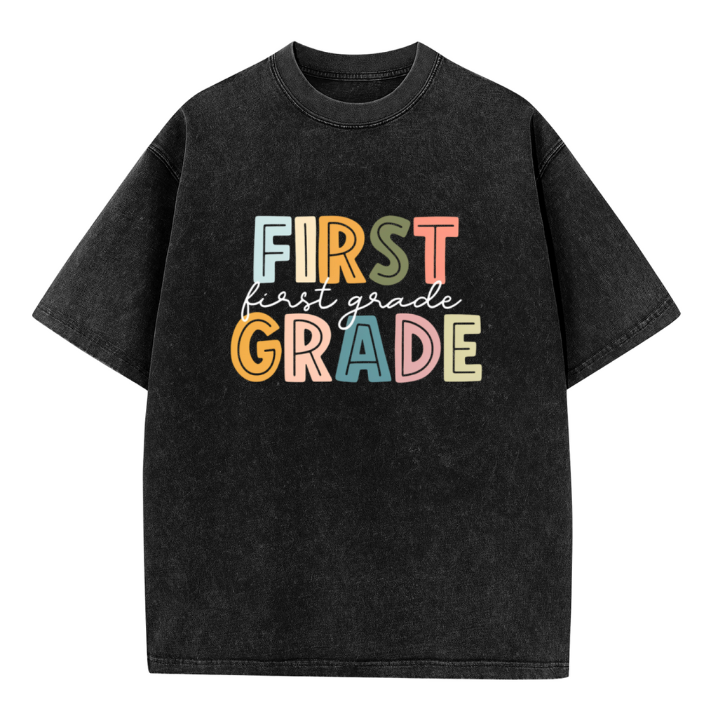 First Grade Team washed graphic T-shirt product image