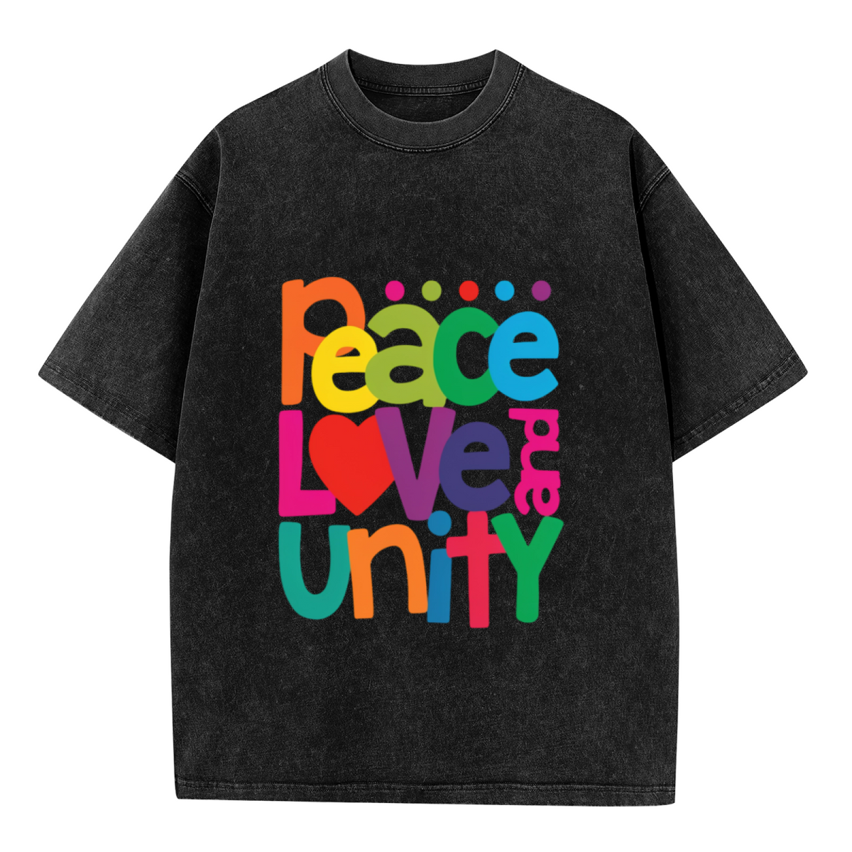 Peace Love Unity washed graphic T-shirt product image