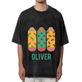 Custom Dinosaur Pencil washed graphic T-shirt product image