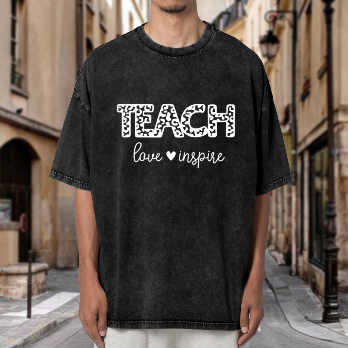 Teach Love Inspire washed graphic T-shirt product image