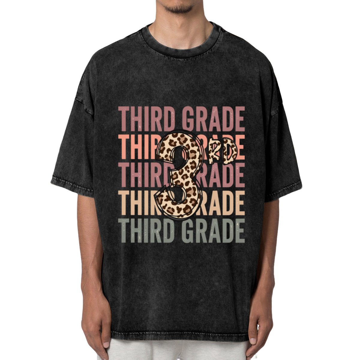 3rd Grade washed graphic T-shirt product image