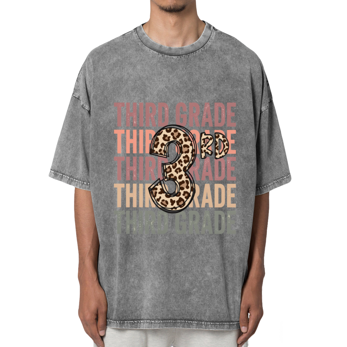 3rd Grade Third Grade Teacher Washed Graphic T-Shirt