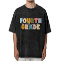 4th Grade Teacher washed graphic T-shirt product image