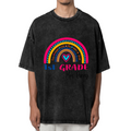 1st Grade Teacher Rainbow washed graphic T-shirt product image