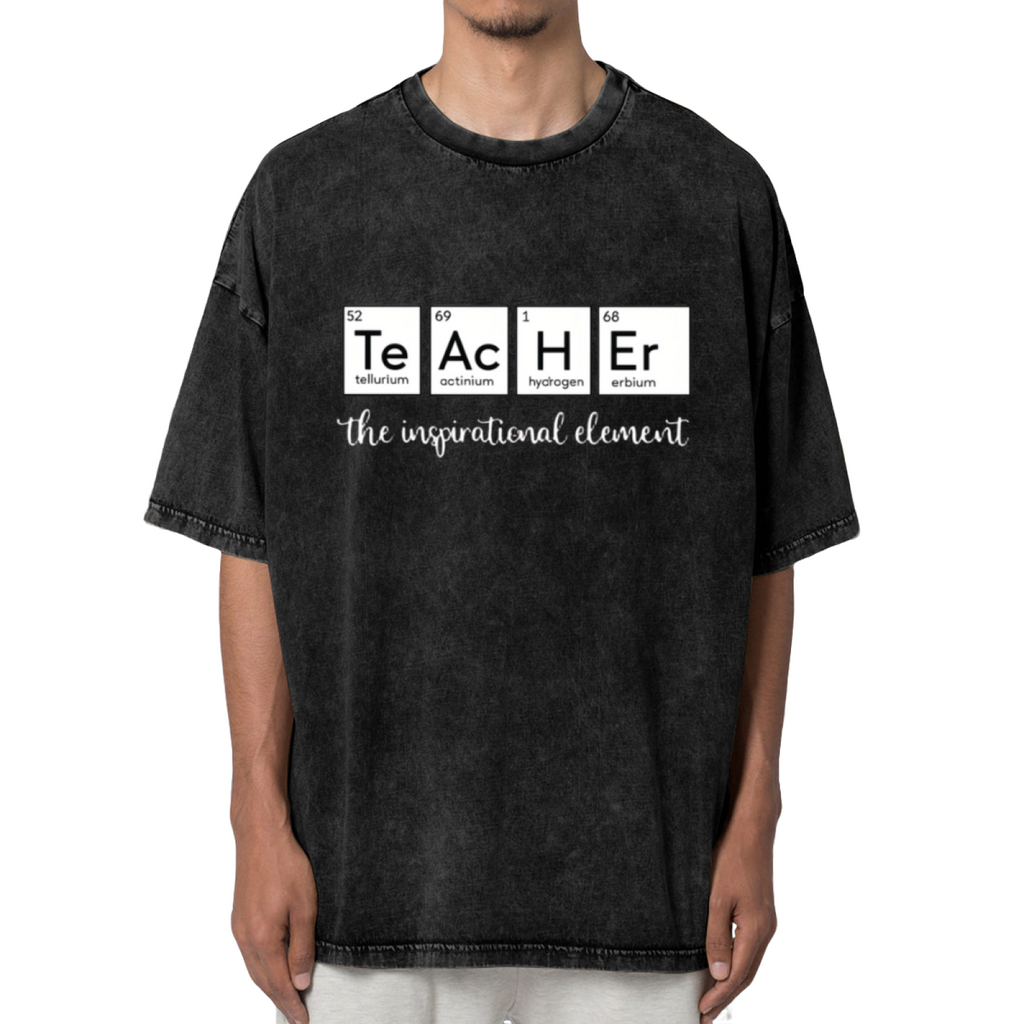 Teacher Periodic Element washed graphic T-shirt product image