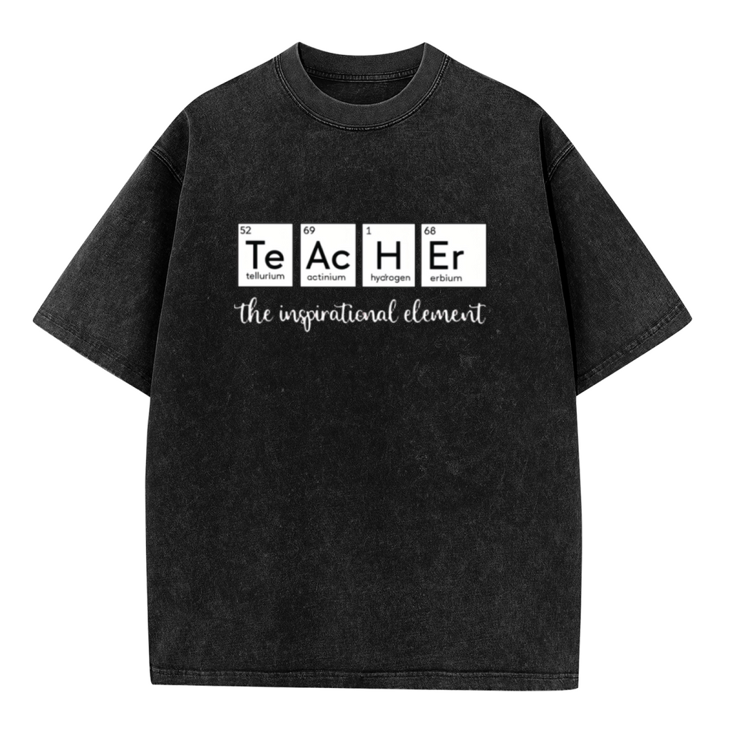 Teacher Periodic Element washed graphic T-shirt product image