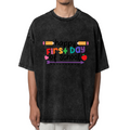 Happy First Day of School Teacher washed graphic T-shirt product image