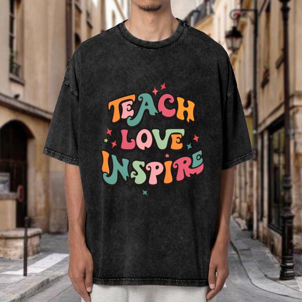 Teach Love Inspire washed graphic T-shirt product image