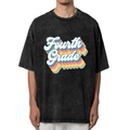 Retro Fourth Grade washed graphic T-shirt product image