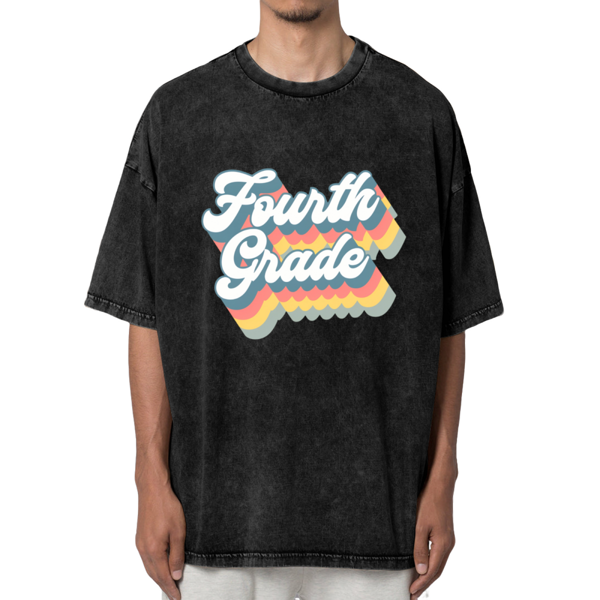Retro Fourth Grade washed graphic T-shirt product image