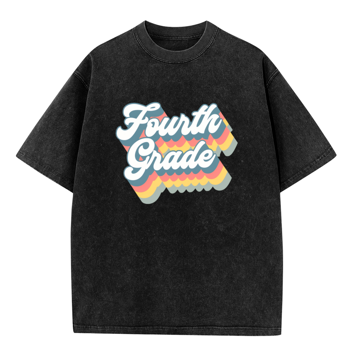 Retro Fourth Grade washed graphic T-shirt product image